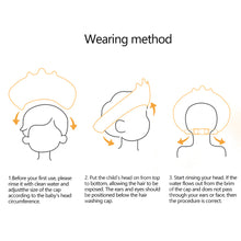 Load image into Gallery viewer, Baby Shower Soft Cap Adjustable Hair Wash Hat for Kids Ear Protection Safe Children Shampoo Bathing Shower Protect Head Cover
