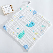 Load image into Gallery viewer, 25*25cm Cotton Muslin Squares Baby Washcloths 6-Layer Gauze Drooling Bibs Multipurpose Gentle Wipes Baby Essential Gift
