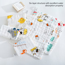 Load image into Gallery viewer, 25*25cm Cotton Muslin Squares Baby Washcloths 6-Layer Gauze Drooling Bibs Multipurpose Gentle Wipes Baby Essential Gift
