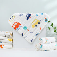 Load image into Gallery viewer, 25*25cm Cotton Muslin Squares Baby Washcloths 6-Layer Gauze Drooling Bibs Multipurpose Gentle Wipes Baby Essential Gift
