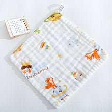 Load image into Gallery viewer, 25*25cm Cotton Muslin Squares Baby Washcloths 6-Layer Gauze Drooling Bibs Multipurpose Gentle Wipes Baby Essential Gift
