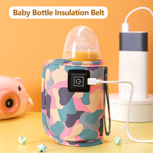 Load image into Gallery viewer, USB-Powered Baby Bottle Warmer Portable Bottle 3-Temperature Breast Milk Heating Cover Camouflage Design Universal Outdoor Baby Bottle Heater

