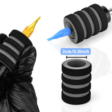 Load image into Gallery viewer, Non-Slip Grip for Tattoo Needles Cushioned Textured Sponge Tattoo Grips Universal Sponge Handle Sleeve Grey 32mm Tattoo Machine Grip Accessory
