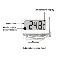 Load image into Gallery viewer, Mini Celsius/Fahrenheit Aqua Thermometer with Probe For Fish Tank Precision Thermometer Digital for Home/Commercial Use Hydroponics Greenhouse
