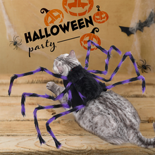 Load image into Gallery viewer, Novelty Halloween Pet Spider Costume Cute Dogs Cats Vibrant Plush Spider Outfit Easy Wear Pet Party Cosplay Dress Suit Pet Costume

