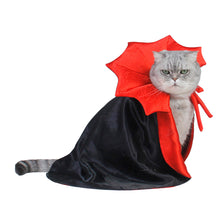 Load image into Gallery viewer, Halloween Bat Cape for Dogs Cats Vampire Cape Cat Costume Spooky Party Pet Cosplay Transform Outfit Halloween Pet Accessory
