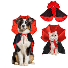 Load image into Gallery viewer, Halloween Bat Cape for Dogs Cats Vampire Cape Cat Costume Spooky Party Pet Cosplay Transform Outfit Halloween Pet Accessory
