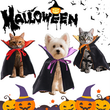 Load image into Gallery viewer, Cute Halloween Bat Cape for Dogs Cats Vampire Cape Cat Costume Spooky Party Pet Cosplay Transform Outfit Halloween Pet cat/Big Dog Accessory
