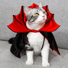 Load image into Gallery viewer, Cute Halloween Bat Cape for Dogs Cats Vampire Cape Cat Costume Spooky Party Pet Cosplay Transform Outfit Halloween Pet cat/Big Dog Accessory
