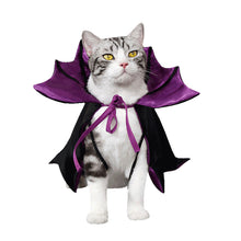 Load image into Gallery viewer, Cute Halloween Bat Cape for Dogs Cats Vampire Cape Cat Costume Spooky Party Pet Cosplay Transform Outfit Halloween Pet cat/Big Dog Accessory
