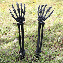 Load image into Gallery viewer, Halloween Realistic Skeleton Hand Ground Stake Light Up Foldable Reusable Halloween Bone Prop Cemetery Skeleton Hand Yard Decoration
