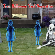 Load image into Gallery viewer, Halloween Twin Ghosts Stakes Creepy Iron Phantoms Horror Movie Style Wraiths Weatherproof Outdoor Scary Garden Yard Halloween Decor
