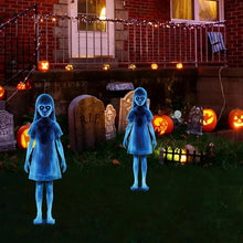 Load image into Gallery viewer, Halloween Twin Ghosts Stakes Creepy Iron Phantoms Horror Movie Style Wraiths Weatherproof Outdoor Scary Garden Yard Halloween Decor
