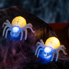 Load image into Gallery viewer, New Halloween Glowing Spider LED Night Light Battery-Operated Dual-Color Glowing Eyes Spider Hot Halloween Party Supply
