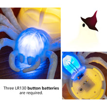 Load image into Gallery viewer, New Halloween Glowing Spider LED Night Light Battery-Operated Dual-Color Glowing Eyes Spider Hot Halloween Party Supply
