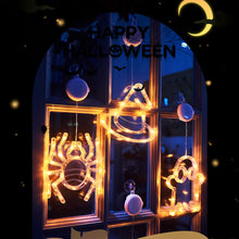 Load image into Gallery viewer, Halloween LED Lights with Suction Cups Battery-Powered Ghost Pumpkin Hanging Party Lights For Shop/Home/Yard Windows for Indoor/Outdoor
