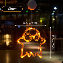 Load image into Gallery viewer, Halloween LED Lights with Suction Cups Battery-Powered Ghost Pumpkin Hanging Party Lights For Shop/Home/Yard Windows for Indoor/Outdoor
