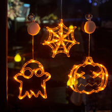 Load image into Gallery viewer, Halloween LED Lights with Suction Cups Battery-Powered Ghost Pumpkin Hanging Party Lights For Shop/Home/Yard Windows for Indoor/Outdoor

