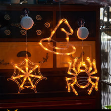 Load image into Gallery viewer, Halloween LED Lights with Suction Cups Battery-Powered Ghost Pumpkin Hanging Party Lights For Shop/Home/Yard Windows for Indoor/Outdoor

