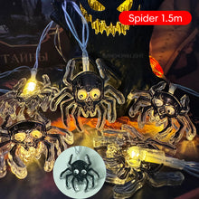 Load image into Gallery viewer, Halloween LED String Lights Flickering Pumpkin Lights Battery Easy Hang Decorative Pumpkin Indoor/Outdoor Halloween Porch Decor
