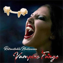 Load image into Gallery viewer, Retractable Vampire Teeth with Storage Box Realistic Vampire Fangs Makeup Kit Reusable Anti-Fall for Halloween Costume
