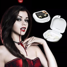 Load image into Gallery viewer, Retractable Vampire Teeth with Storage Box Realistic Vampire Fangs Makeup Kit Reusable Anti-Fall for Halloween Costume
