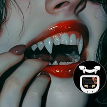 Load image into Gallery viewer, Retractable Vampire Teeth with Storage Box Realistic Vampire Fangs Makeup Kit Reusable Anti-Fall for Halloween Costume
