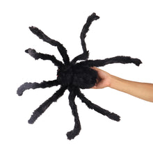Load image into Gallery viewer, Giant Halloween Spider Decor Realistic Scary Prank Jumbo Fluffy Spider Creepy Crawler Halloween Party/Haunted House/Bar Scare Spider Decor
