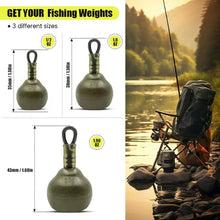 Load image into Gallery viewer, 1PC 14/28/52G Coated Inline Sinker Anti-Tangle Wind Line Lead For European Carp Fishing Tackle Accessory
