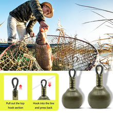 Load image into Gallery viewer, 1PC 14/28/52G Coated Inline Sinker Anti-Tangle Wind Line Lead For European Carp Fishing Tackle Accessory

