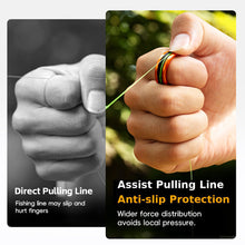 Load image into Gallery viewer, Portable Aluminum Alloy Fishing Line Puller Ring Anti-Slip Anti-Snag Line Puller Special Fishing Knot Tying Finger Protection Tool
