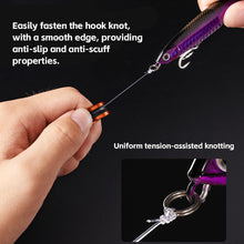 Load image into Gallery viewer, Portable Aluminum Alloy Fishing Line Puller Ring Anti-Slip Anti-Snag Line Puller Special Fishing Knot Tying Finger Protection Tool
