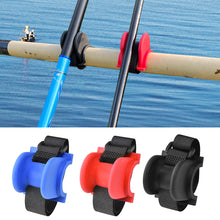 Load image into Gallery viewer, 1PC U-Shaped Fishing Rod Holder Tpe Anti-Slip Rod Clamping Device Self-Adhesive Cloth Fixed Universal For Boat Bridge Kayak Fishing
