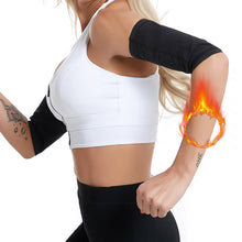 Load image into Gallery viewer, 1Pair Arm Shaping Burst Sweat Arm Band Fitness Yoga Exercise Band Slimming Sweat Sauna Sleeve Arm Wrap Protector For Women
