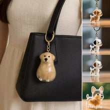 Load image into Gallery viewer, 1 Kawaii Dog Hair Storage Box Puppy Transparent Pet Hair Keepsake Pendant for Pet Memorial Healing Pendant Cat/Dog Lover Keyring Accessory
