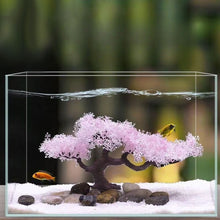 Load image into Gallery viewer, Aquarium Decorations Pink/White Sakura Safe Easy to Clean Aquascaping Tree Landscape Ornament Snowflake Tree Ornament for Fish Tank
