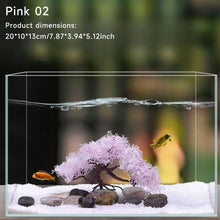 Load image into Gallery viewer, Aquarium Decorations Pink/White Sakura Safe Easy to Clean Aquascaping Tree Landscape Ornament Snowflake Tree Ornament for Fish Tank
