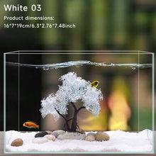 Load image into Gallery viewer, Aquarium Decorations Pink/White Sakura Safe Easy to Clean Aquascaping Tree Landscape Ornament Snowflake Tree Ornament for Fish Tank
