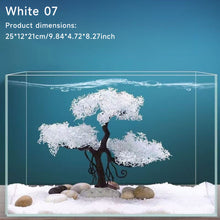 Load image into Gallery viewer, Aquarium Decorations Pink/White Sakura Safe Easy to Clean Aquascaping Tree Landscape Ornament Snowflake Tree Ornament for Fish Tank
