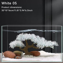 Load image into Gallery viewer, Aquarium Decorations Pink/White Sakura Safe Easy to Clean Aquascaping Tree Landscape Ornament Snowflake Tree Ornament for Fish Tank
