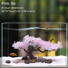 Load image into Gallery viewer, Aquarium Decorations Pink/White Sakura Safe Easy to Clean Aquascaping Tree Landscape Ornament Snowflake Tree Ornament for Fish Tank
