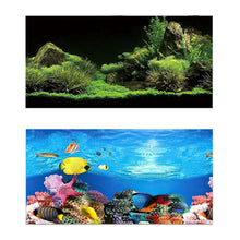 Load image into Gallery viewer, Aquarium Background Sticker Fish Tank Backdrop Forest/Moss/Ocean World DIY Cutting Available Background Self Cling Aquarium Wallpaper Decorations
