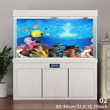 Load image into Gallery viewer, Aquarium Background Sticker Fish Tank Backdrop Forest/Moss/Ocean World DIY Cutting Available Background Self Cling Aquarium Wallpaper Decorations
