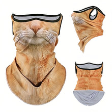Load image into Gallery viewer, Outdoor Cycling Earloop Mask with 3D Animal Pattern Half Face Neck Protection Ultraviolet-proof Windproof Mask Cycling Supplies

