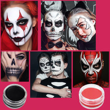 Load image into Gallery viewer, Professional Face Paint Body Paint Makeup White Black Red Painting Special Effects Makeup For Kids Halloween Christmas Masquerade Cosplay
