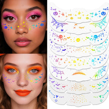 Load image into Gallery viewer, Halloween Facial Sticker Freckle Transfer Tattoo Decals DIY Festival Party Face Tattoo Decorations Makeup Cosmetic Tools
