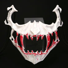 Load image into Gallery viewer, Blood Half-Face Mask Men Dragon Tiger Wolf Mask Horror Halloween Costume Props Skeleton Carnival Mask Party Cosplay Prop
