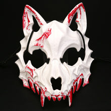 Load image into Gallery viewer, Blood Half-Face Mask Men Dragon Tiger Wolf Mask Horror Halloween Costume Props Skeleton Carnival Mask Party Cosplay Prop
