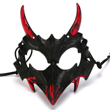 Load image into Gallery viewer, Blood Half-Face Mask Men Dragon Tiger Wolf Mask Horror Halloween Costume Props Skeleton Carnival Mask Party Cosplay Prop
