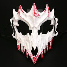 Load image into Gallery viewer, Blood Half-Face Mask Men Dragon Tiger Wolf Mask Horror Halloween Costume Props Skeleton Carnival Mask Party Cosplay Prop
